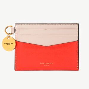 Givenchy Edge Red & Pink Bi-Color Flat Grained Card Case